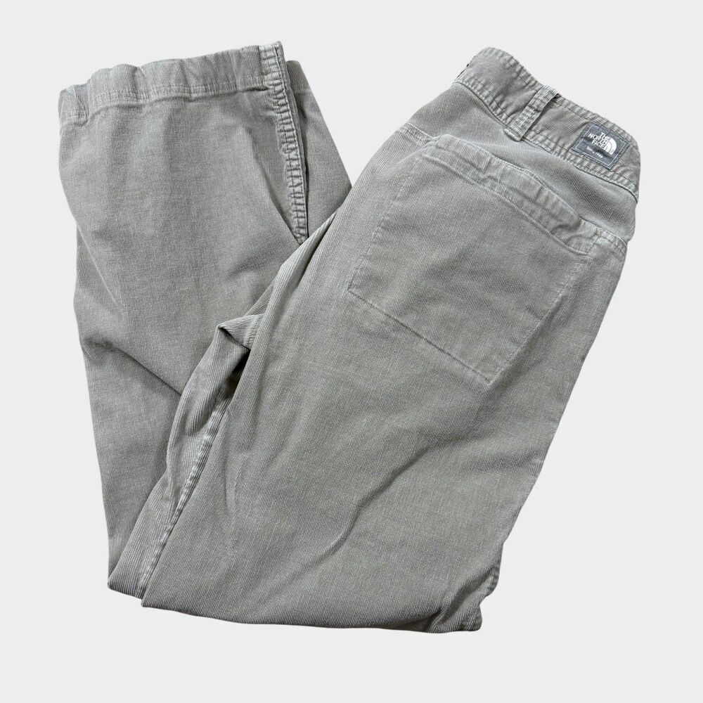 The North Face A5 Series Corduroy Cargo Pants Women’s 10 Gray Hiking Workwear - Picture 1 of 11